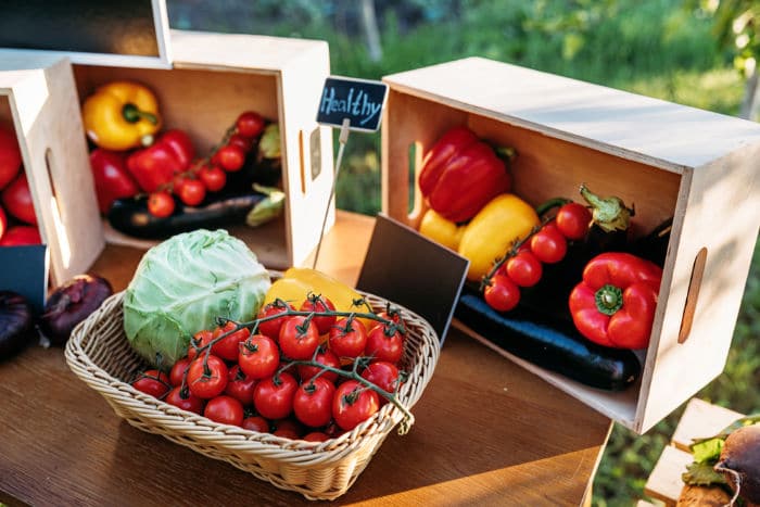 fresh vegetable hampers