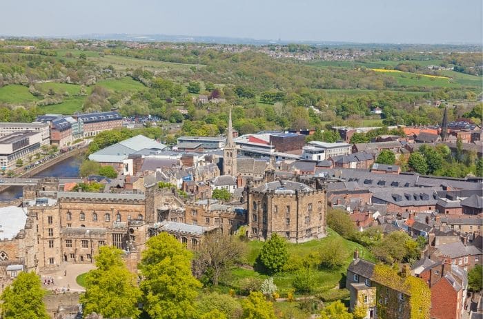 Aerial View of Durham Castle