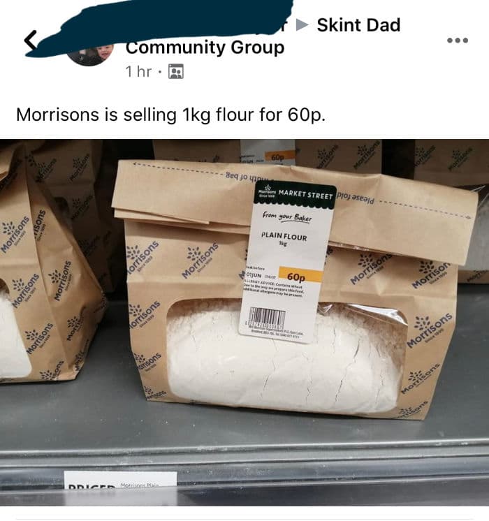 flour selling in Morrisons