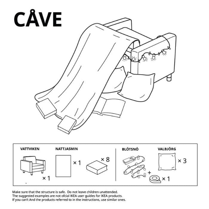 ikea cave fort