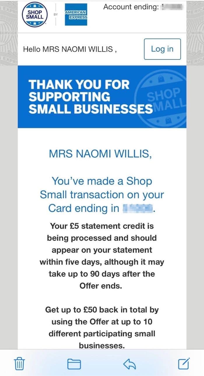 Shop Small email