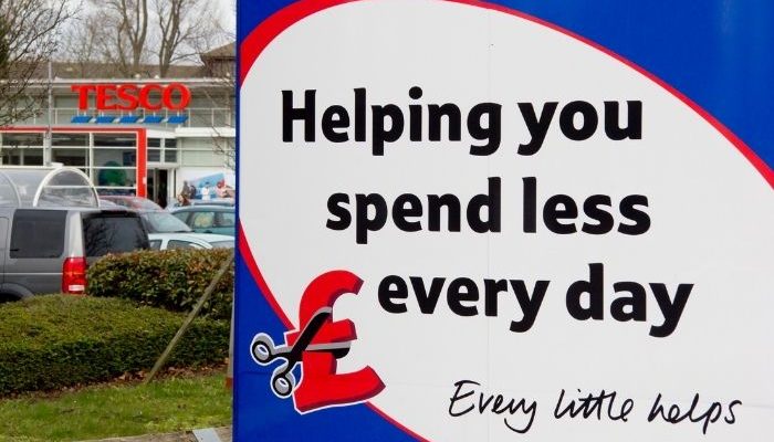 tesco every little helps sign
