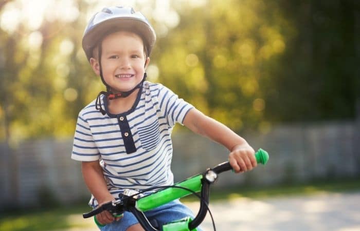 child riding a bike