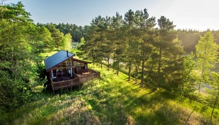 Cabin in Cropton Forest in North Yorkshire