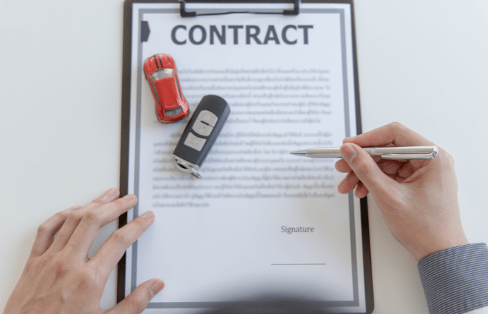 signing a contract