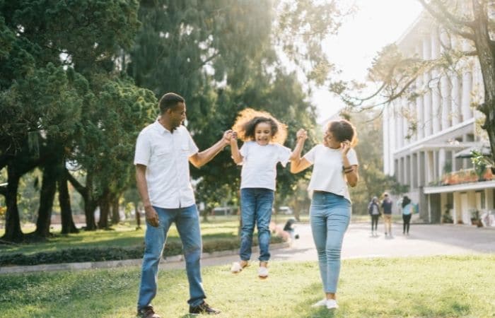 Family having fun