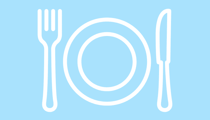 plate and cutlery graphic