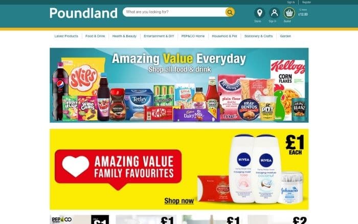 shop online with poundland