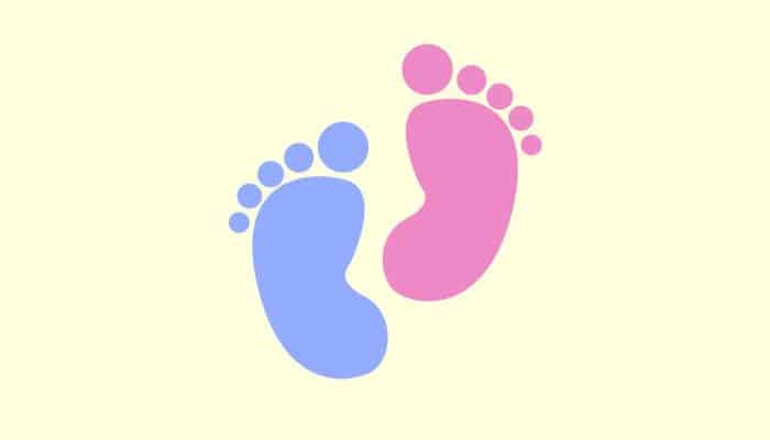cartoon of baby feet