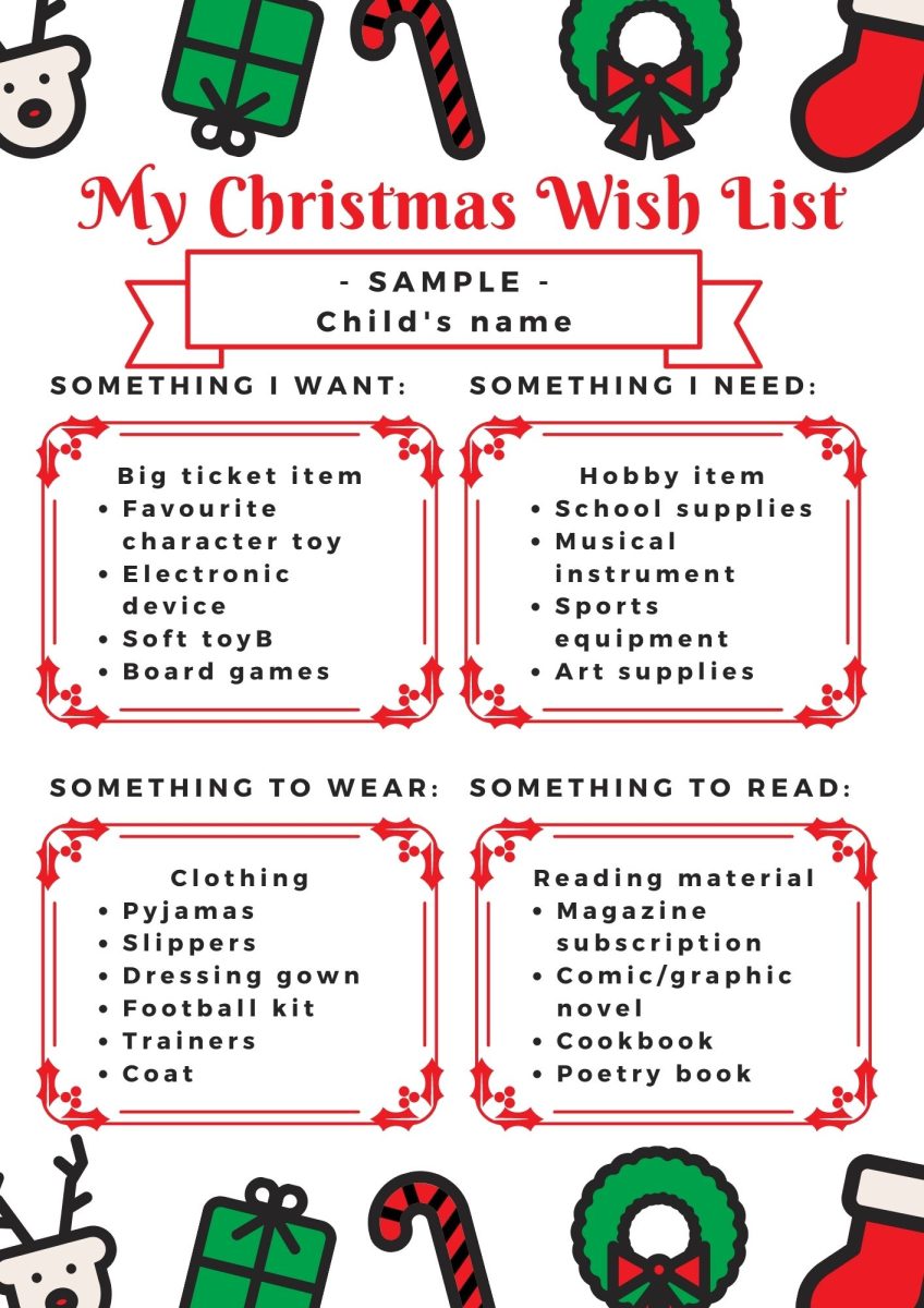 Something you want, something you need FREE Xmas gift rule printable