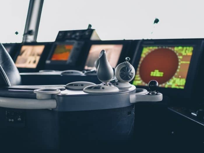 close up of air traffic tower consoles