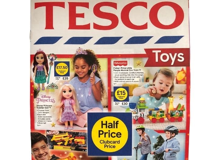 tesco half price toy sale leaflet