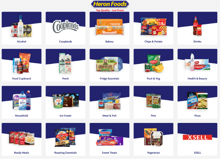 heron foods website