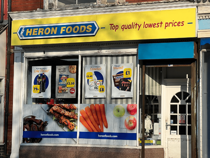 heron foods store front