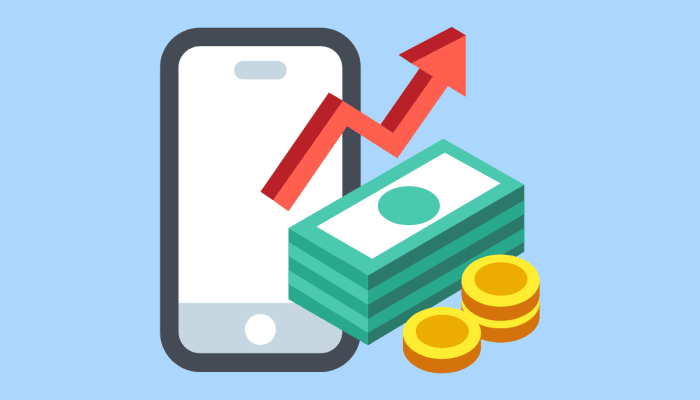 phone and money graphic