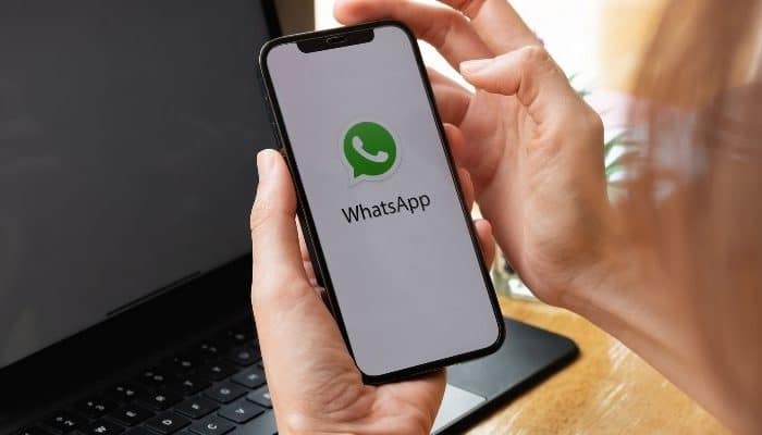 Using WhatsApp on a smartphone