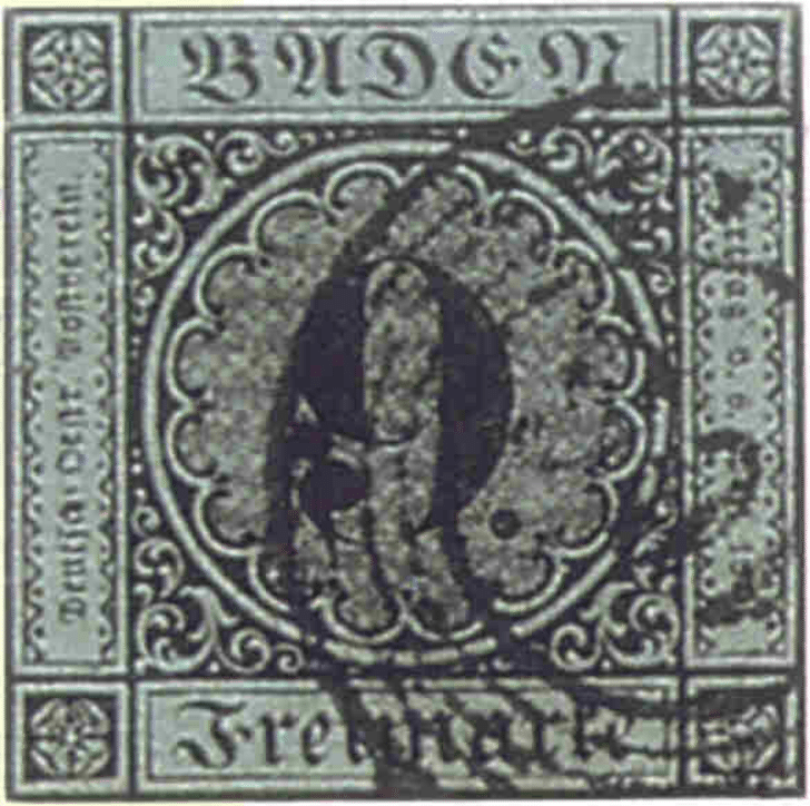 Baden 9 Kreuzer Misprint - 1851