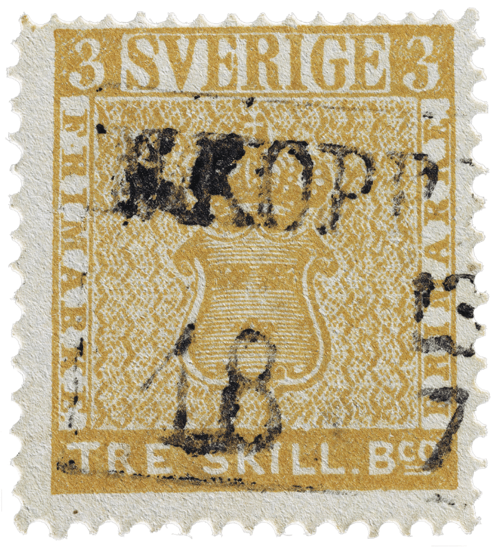 Tre Skilling Yellow stamp