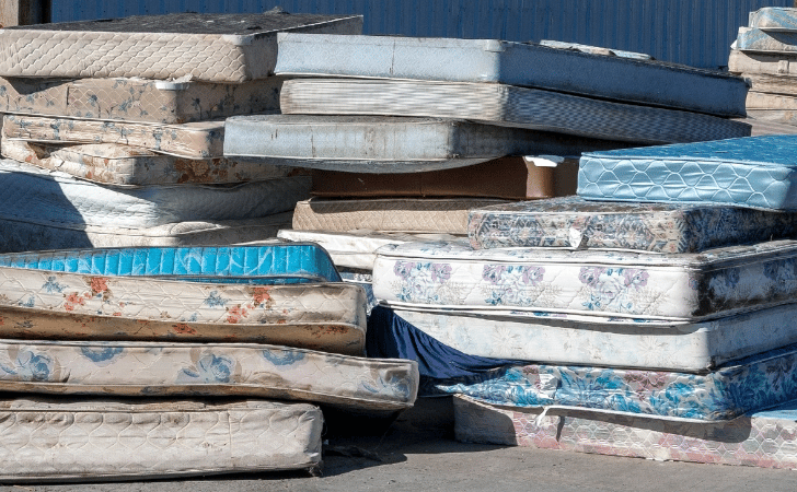 pile of old mattresses