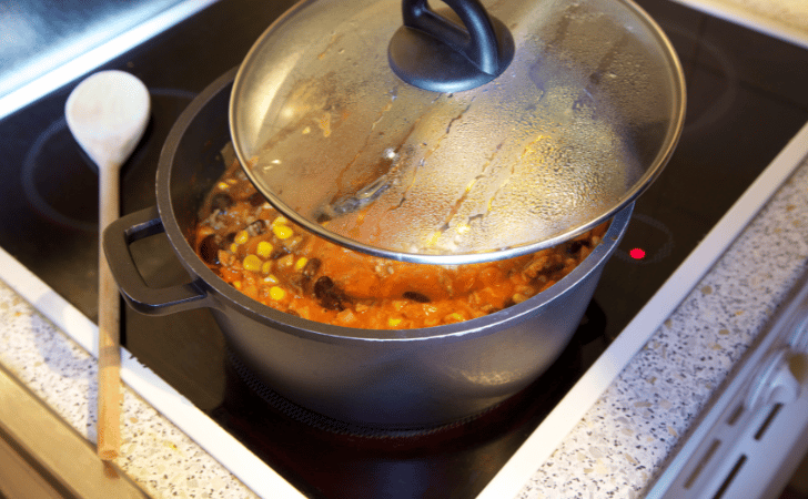 chilli cooking in a pot