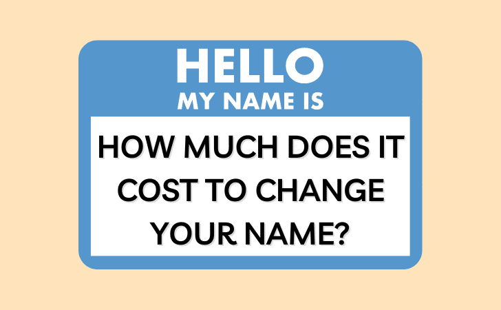 Hello my name is sticker, with the words how much does it cost to change your name?