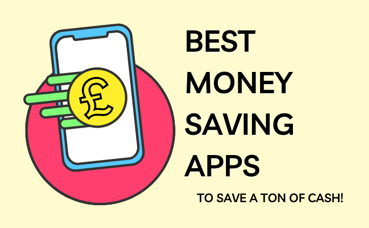money app on phone graphic with the words: best money saving apps to save a ton of cash