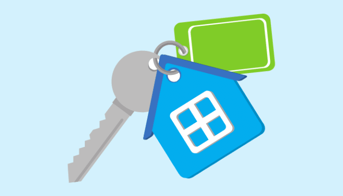 key and house keychain graphic