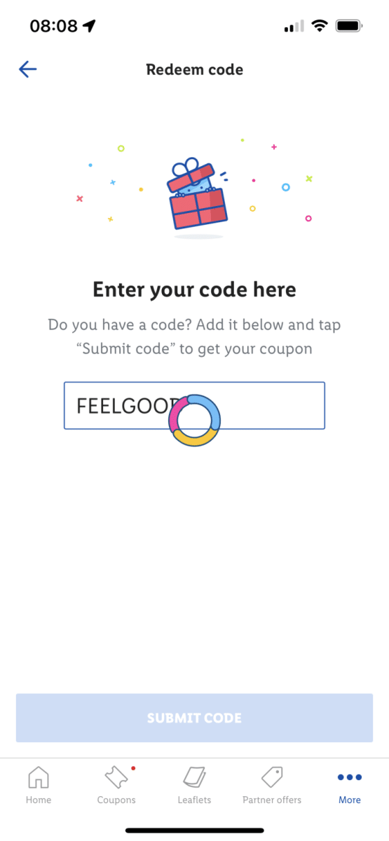 Lidl app promo code FEELGOOD