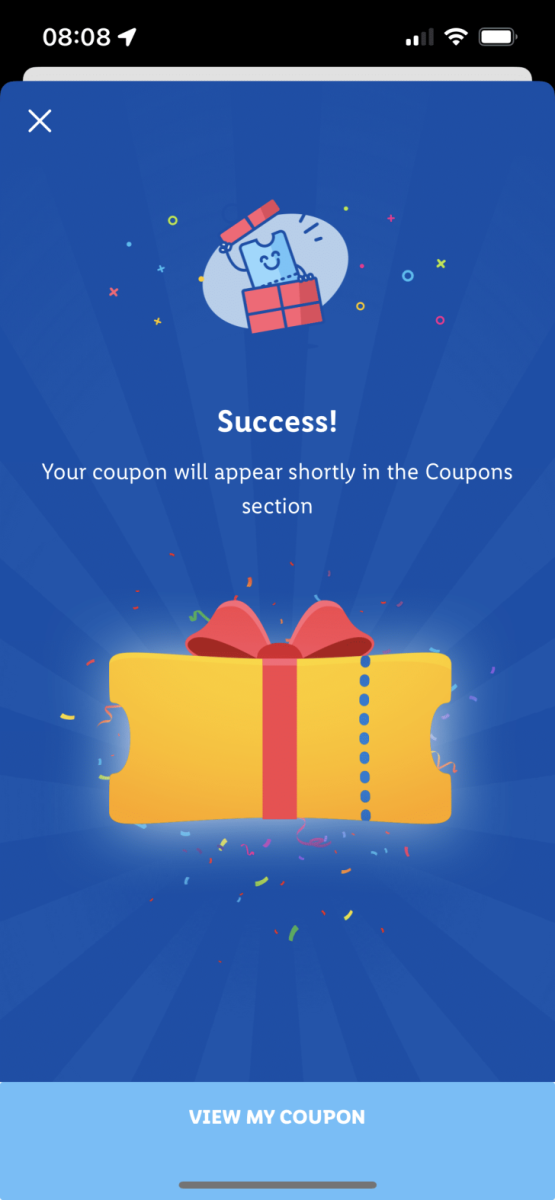 Lidl app promo code applied