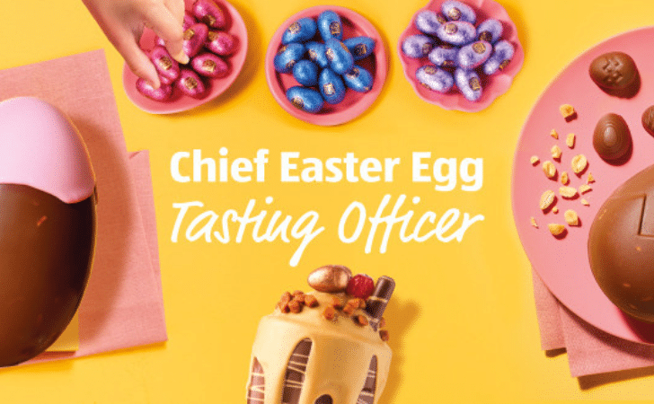 Aldi Chief Easter Egg Tasting Officers