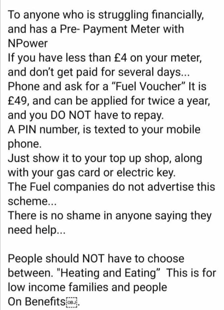 Facebook £49 free fuel vouchers