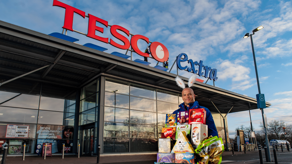 Tesco Extra store at Easter