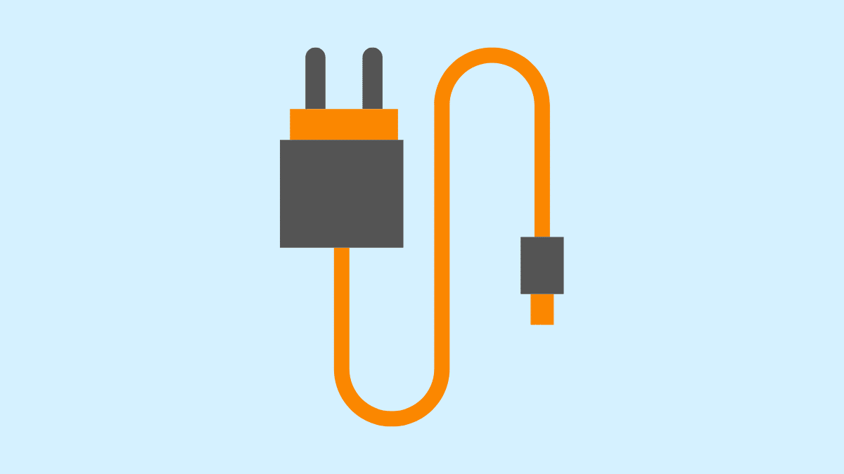 Cartoon of a phone charger