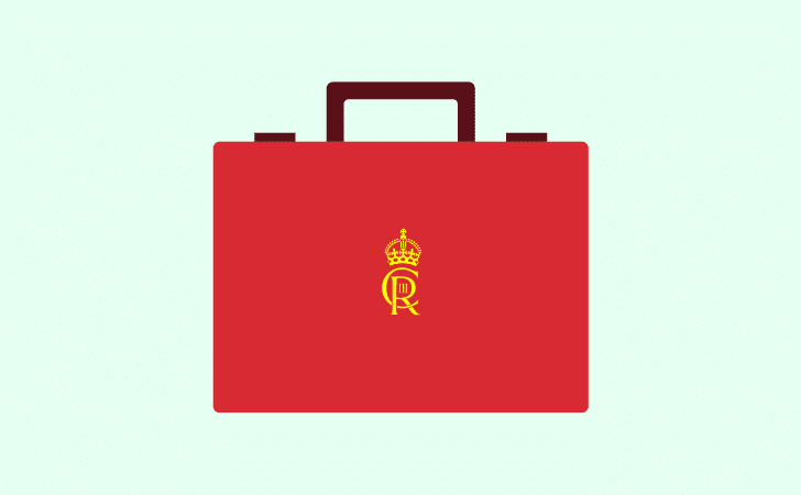 cartoon of a red budget box