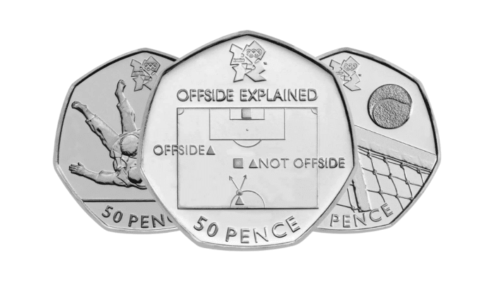 selection of olympic 50p coins
