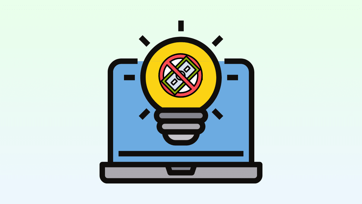 cartoon of a laptop with a lightbulb in front of it