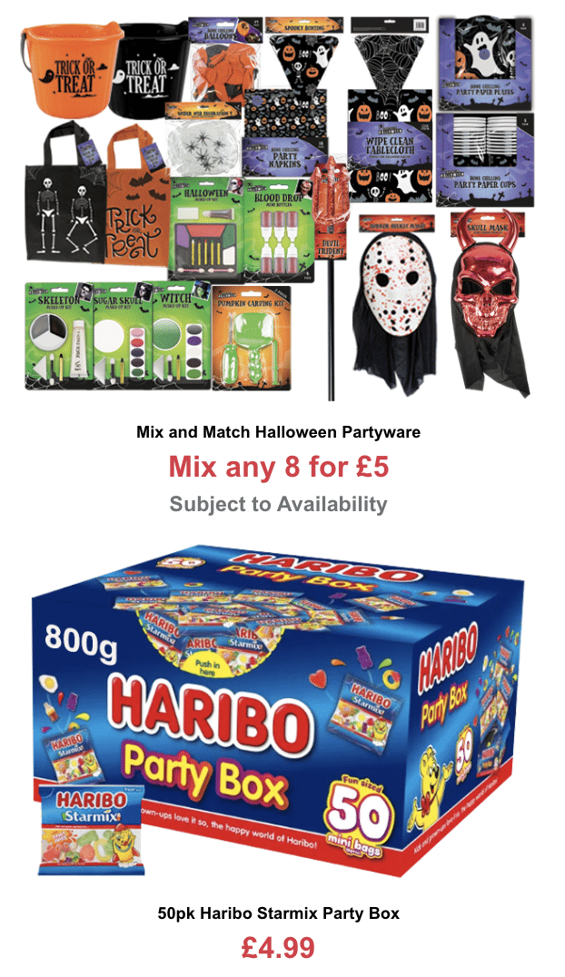 Farmfoods offers until 6 Nov 23 Halloween