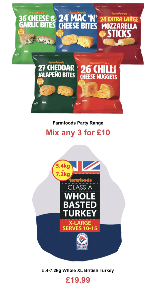 Farmfoods offers until 11 dec 23