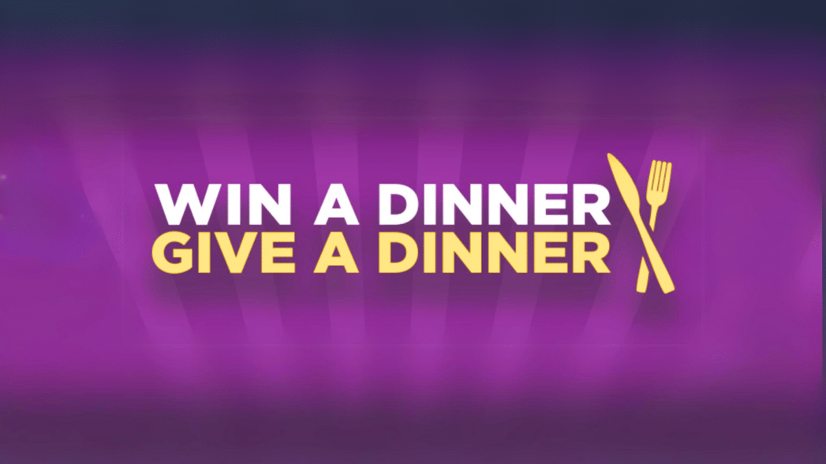 win a dinner get a dinner logo