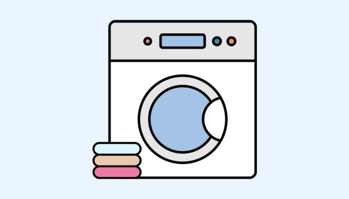 cartoon of a washing machine