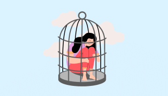 woman in cage