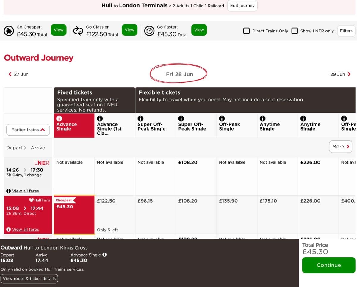 example booking trains 2 months in advance