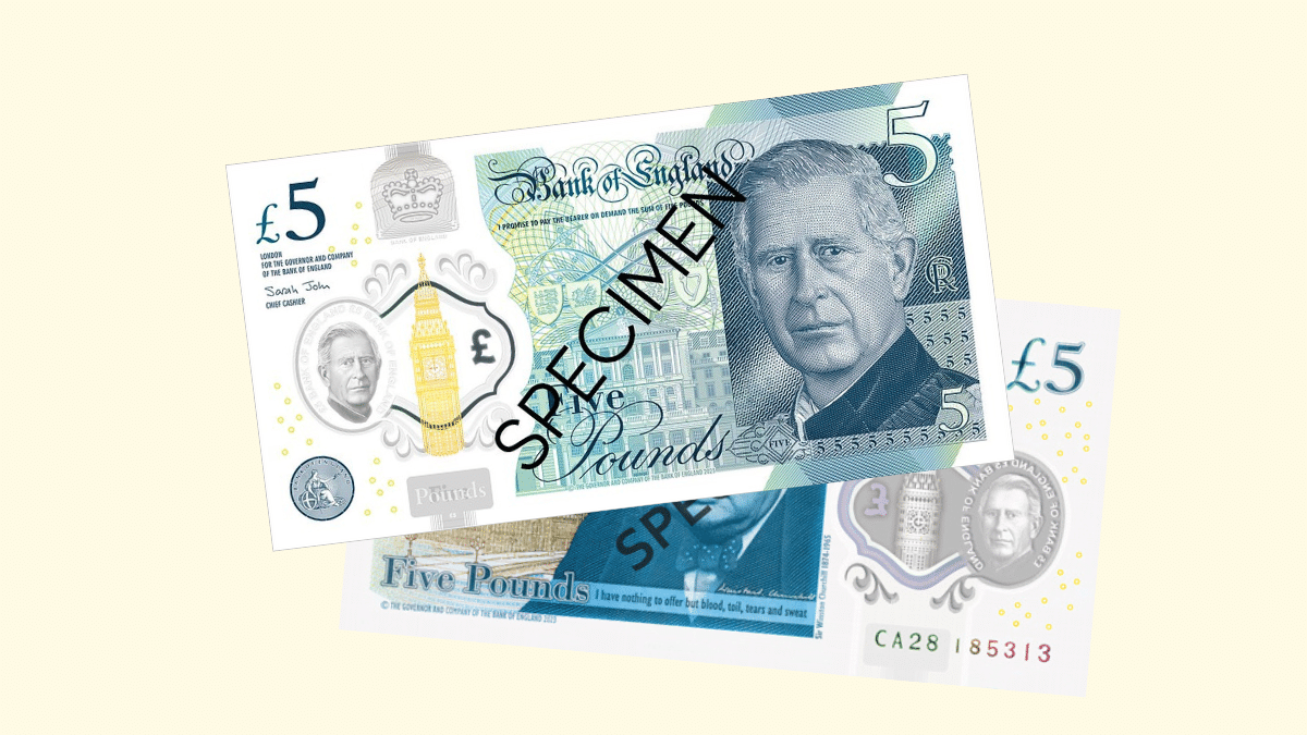 king charles new 5 note