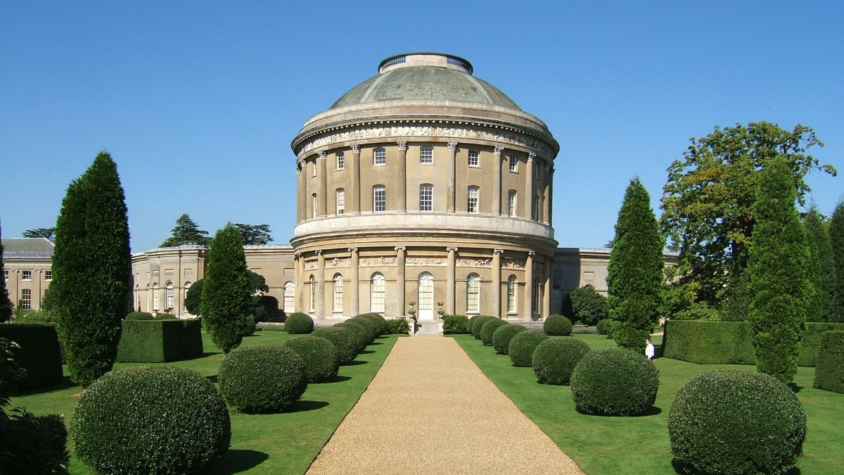 A photo of the front of Ickworth House