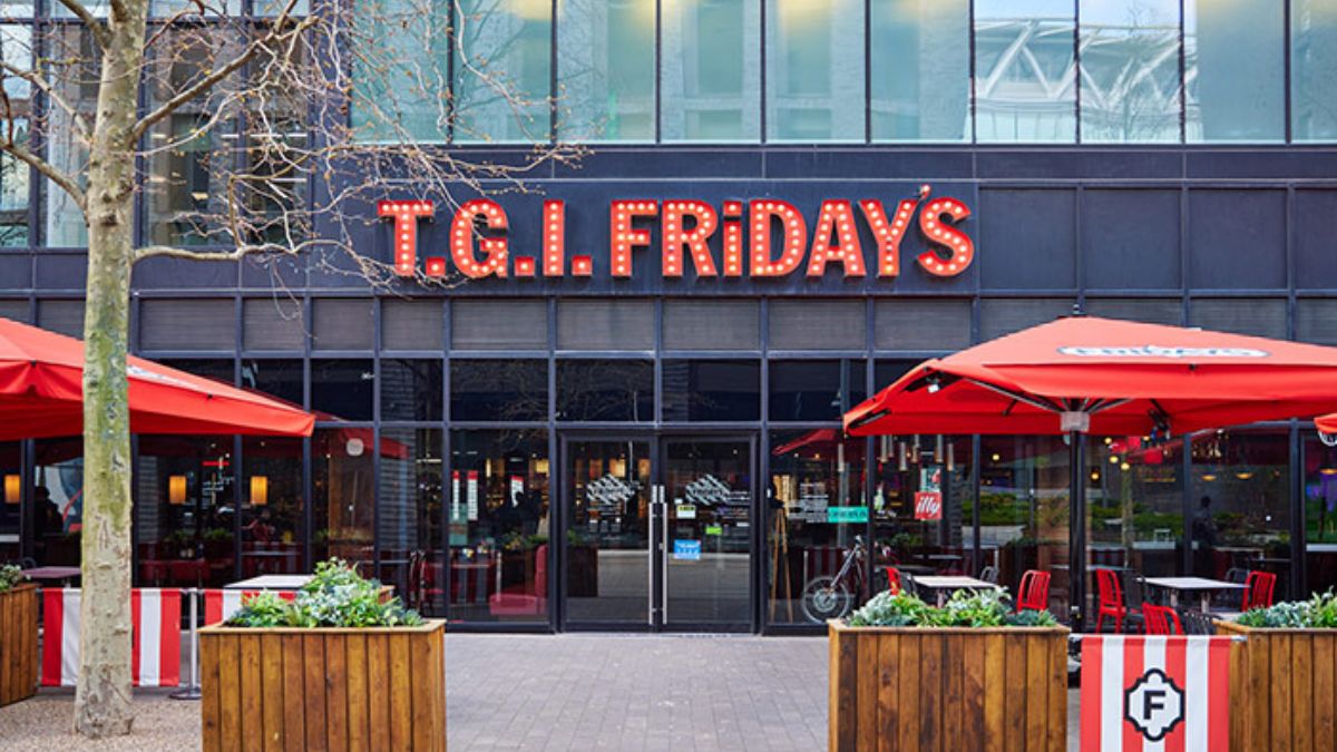 Image of the outside of TGI Fridays in London