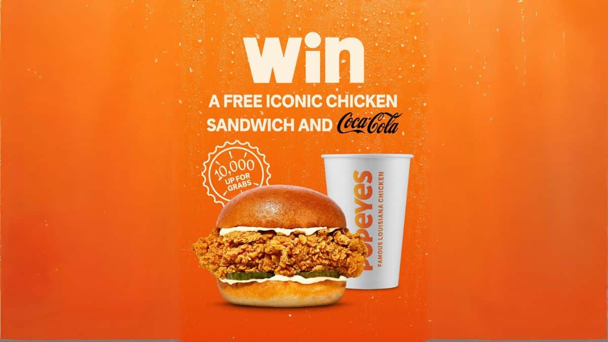 Advert promoting the Popeyes competition