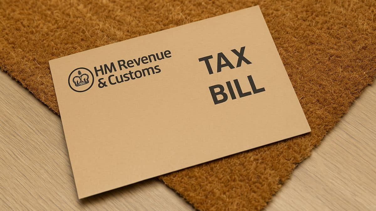 HMRC tax bill on the doormat