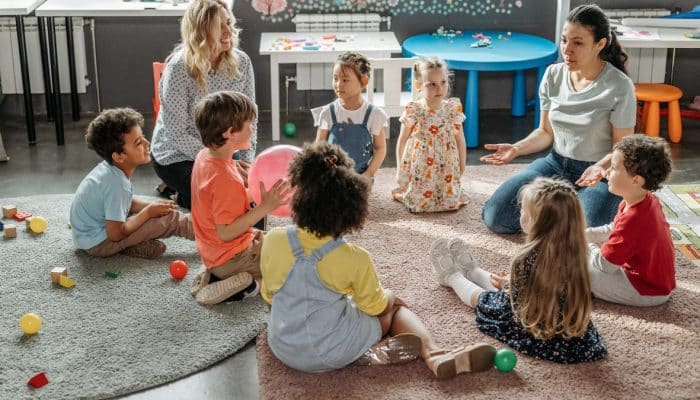Children at a nursery