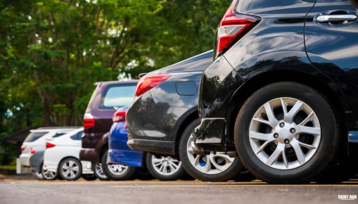 Cars parked in a carpark