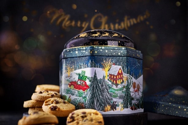 This tin lights up and projects a little Christmas scene. Kids will play with this long after the chocolate has gone, making it a great value gift.